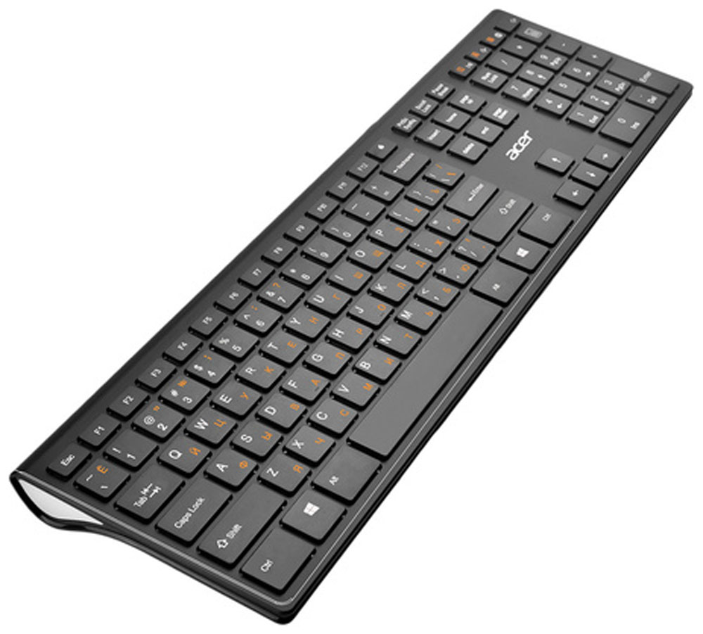 Клавиатура Acer OKR020 черный USB беспроводная slim Multimedia (ZL.KBDEE.004)