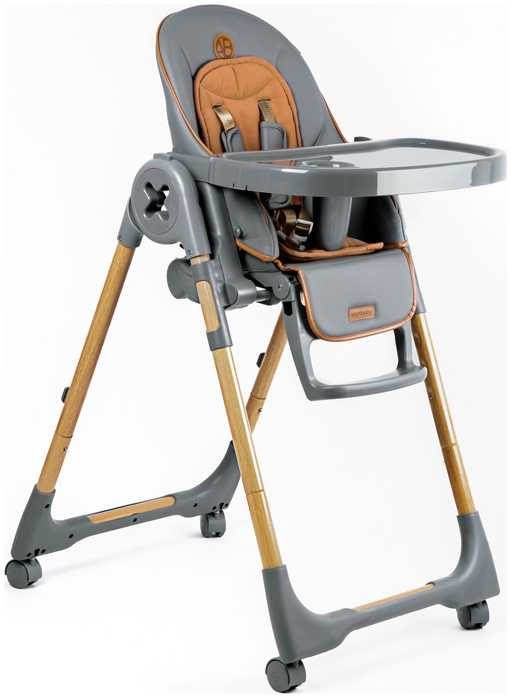 Изображение товара Детский стульчик для кормления Amarobaby Elegant, серый (AB23-23EL/11)