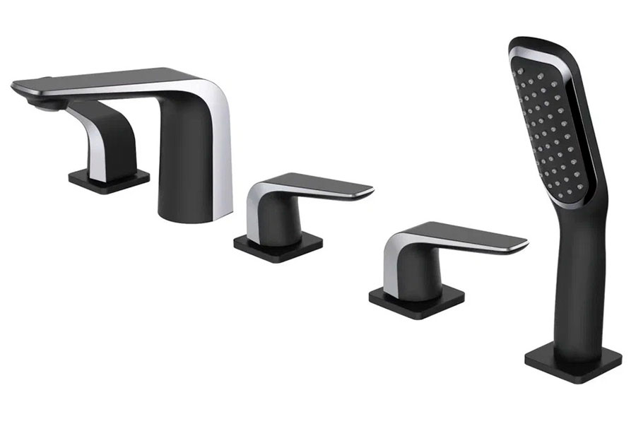 

Смеситель для ванны Rose R13H/черный (R1312H)