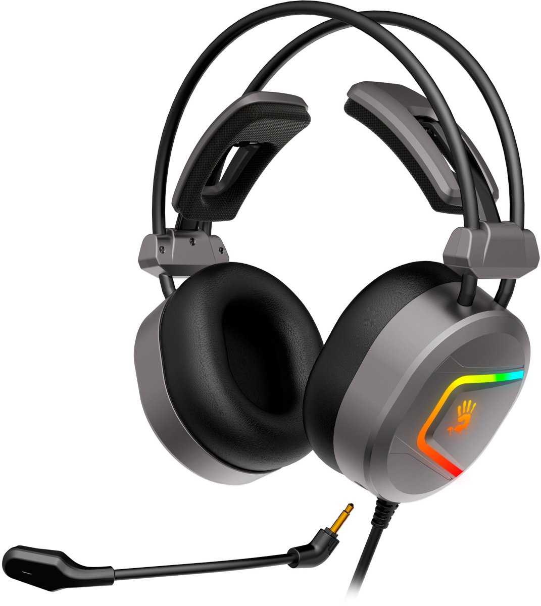 Изображение товара Наушники с микрофоном A4Tech Bloody MC750 серый 2.3м мониторные USB оголовье (MC750 GREY)