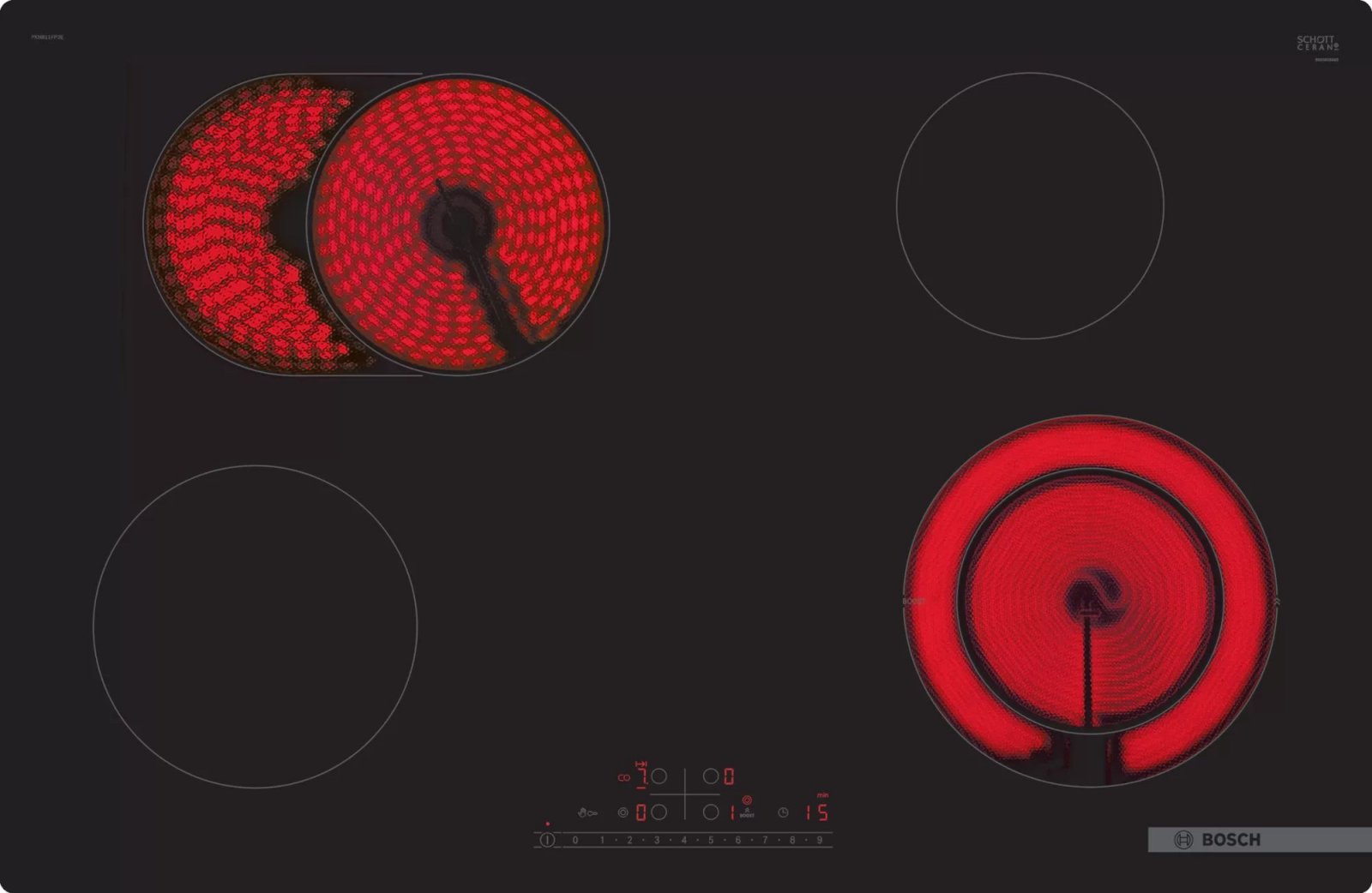 Изображение товара Электрическая варочная панель Bosch Serie 6 PKN811FP2E черная стеклокерамика