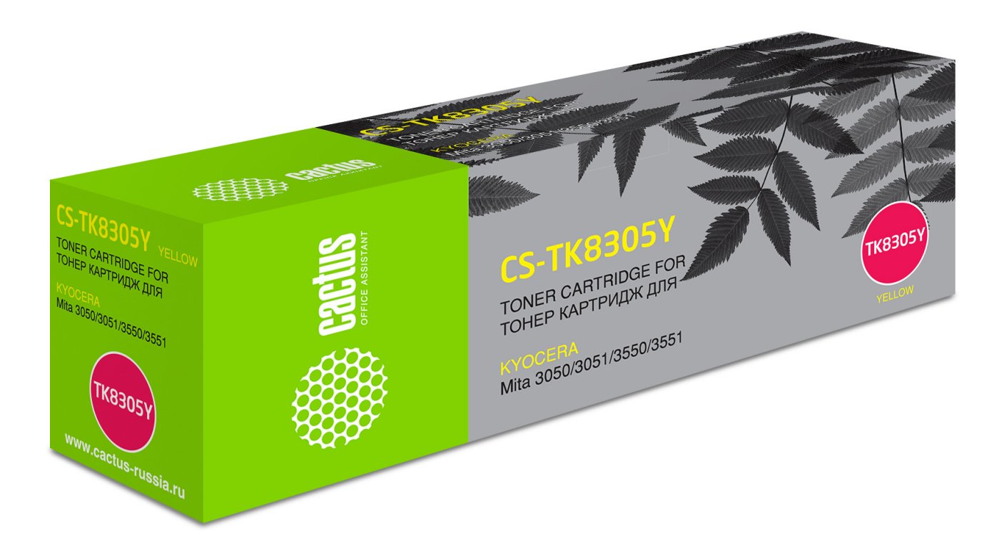 Изображение товара Картридж лазерный Cactus CS-TK8305Y желтый для Kyocera Mita 3050/3550 (15000 страниц)