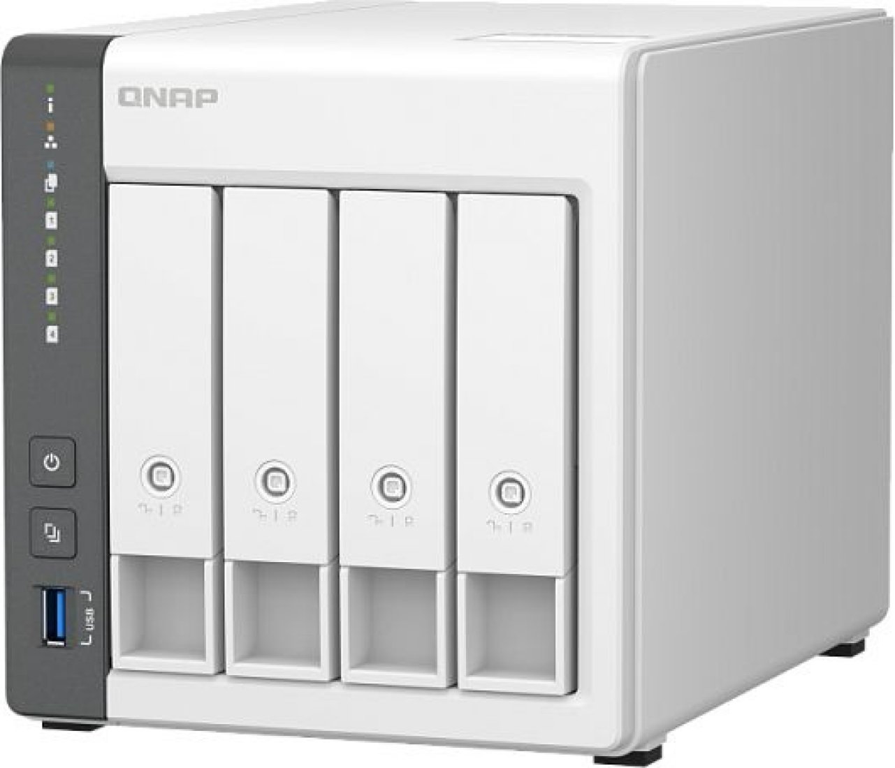 Изображение товара QNAP NAS D4 REV C сетевое хранилище с 4 отсеками и высокой производительностью
