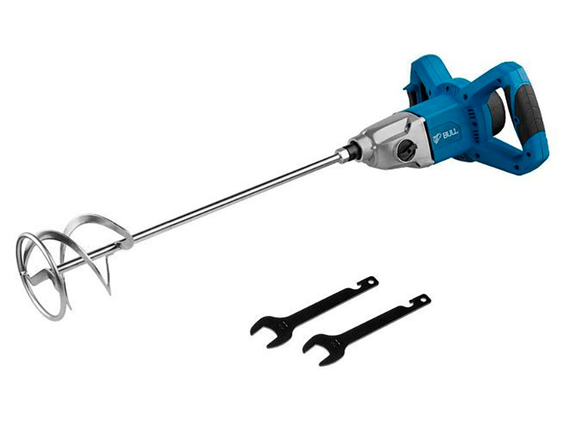 Изображение товара Строительный миксер Bull BM 1416, 1600 Вт, 2 скоости, зажим резьба M14, насадка для смешивания 140 мм (0319102)