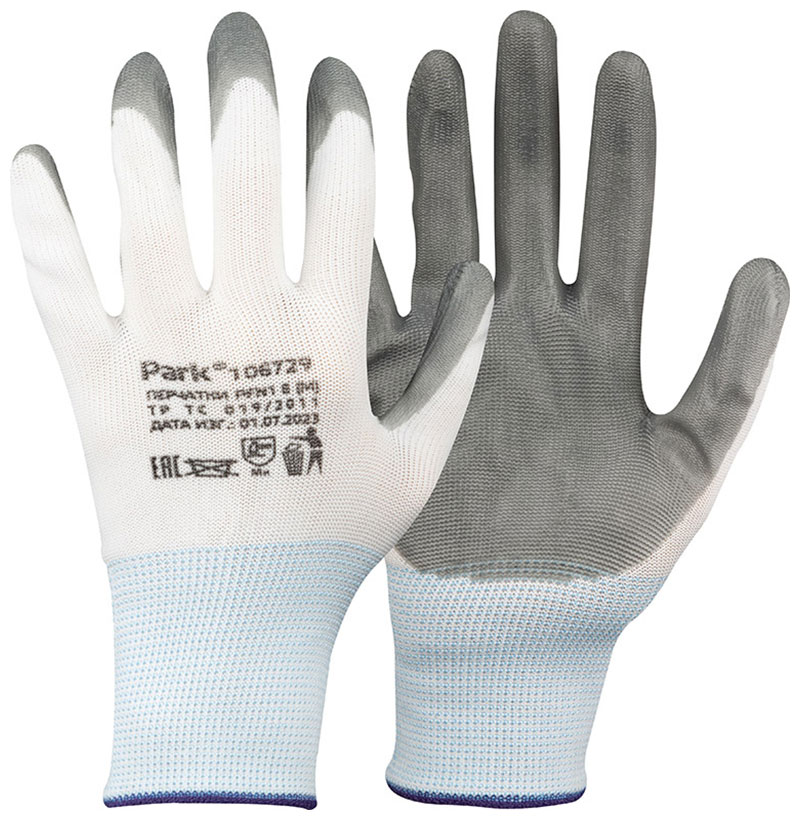 Изображение товара Перчатки рабочие Park PFN1 с нитриловым покрытием, размер М (106729)