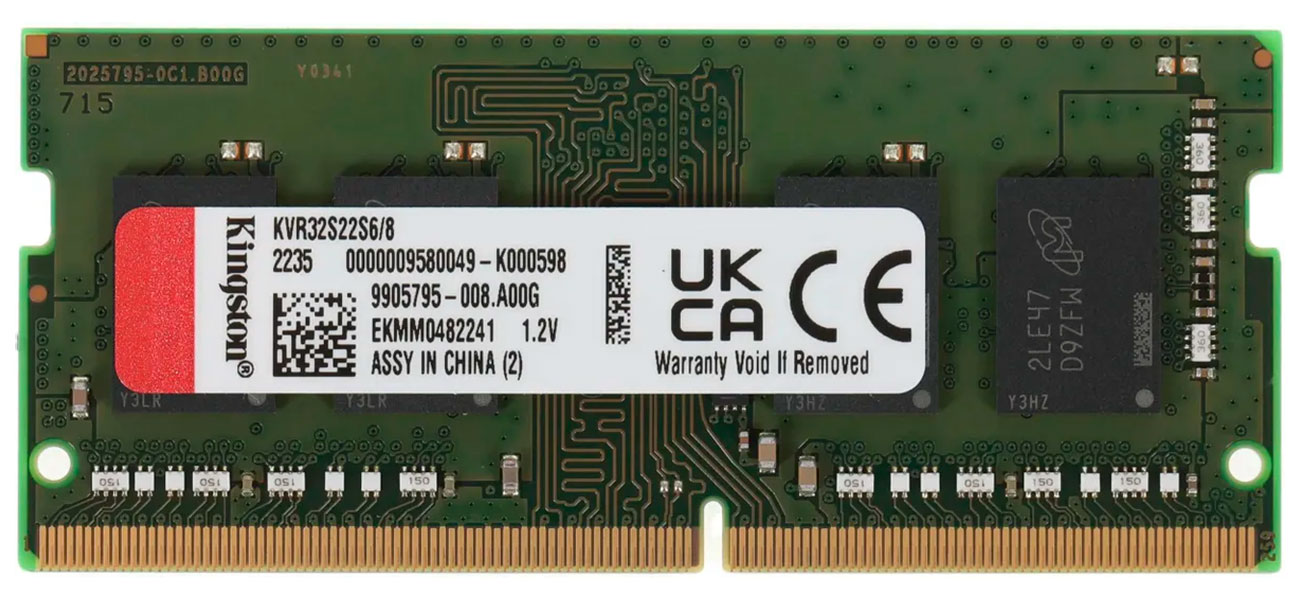 Изображение товара Модуль оперативной памяти Kingston DDR4 8Gb 3200MHz SO-DIMM высокой производительности