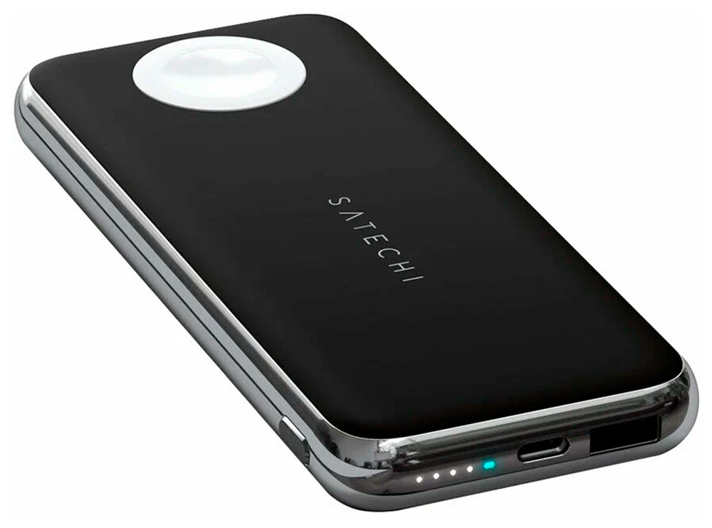 Изображение товара Внешний аккумулятор Satechi Quatro Wireless Power Bank, серый космос (ST-UC10WPBM)