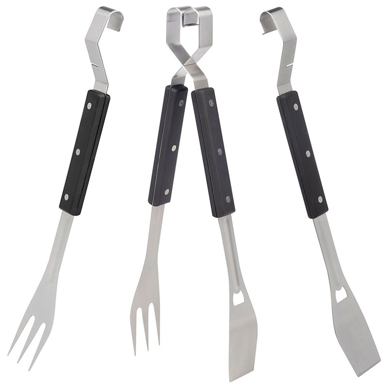 Изображение товара Набор для барбекю Leonord BS-40, 4 в 1, вилка, лопатка, щипцы, открывалка