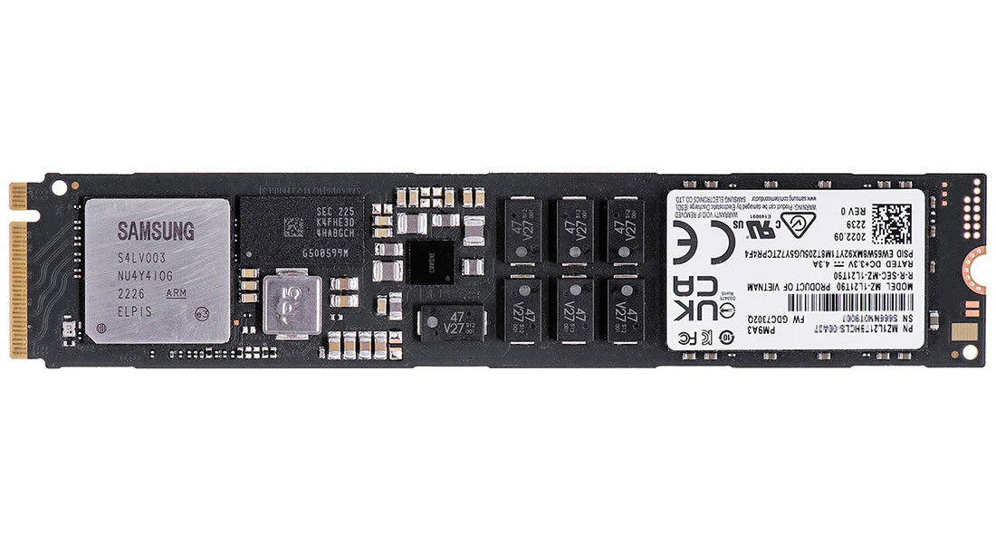 Изображение товара Серверный накопитель SSD Samsung M.2 PM9A3 1920 Гб PCIe 4.0 TLC (MZ1L21T9HCLS-00A07) Изображение товара Серверный накопитель SSD Samsung M.2 PM9A3 1920 Гб PCIe 4.0 TLC (MZ1L21T9HCLS-00A07)