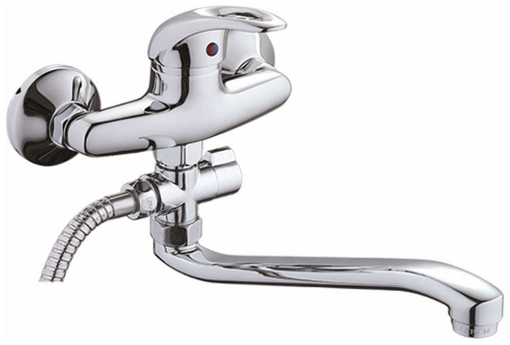 Изображение товара Смеситель для ванны D-Lin D140602 хром Traditional поворотный керамический картридж