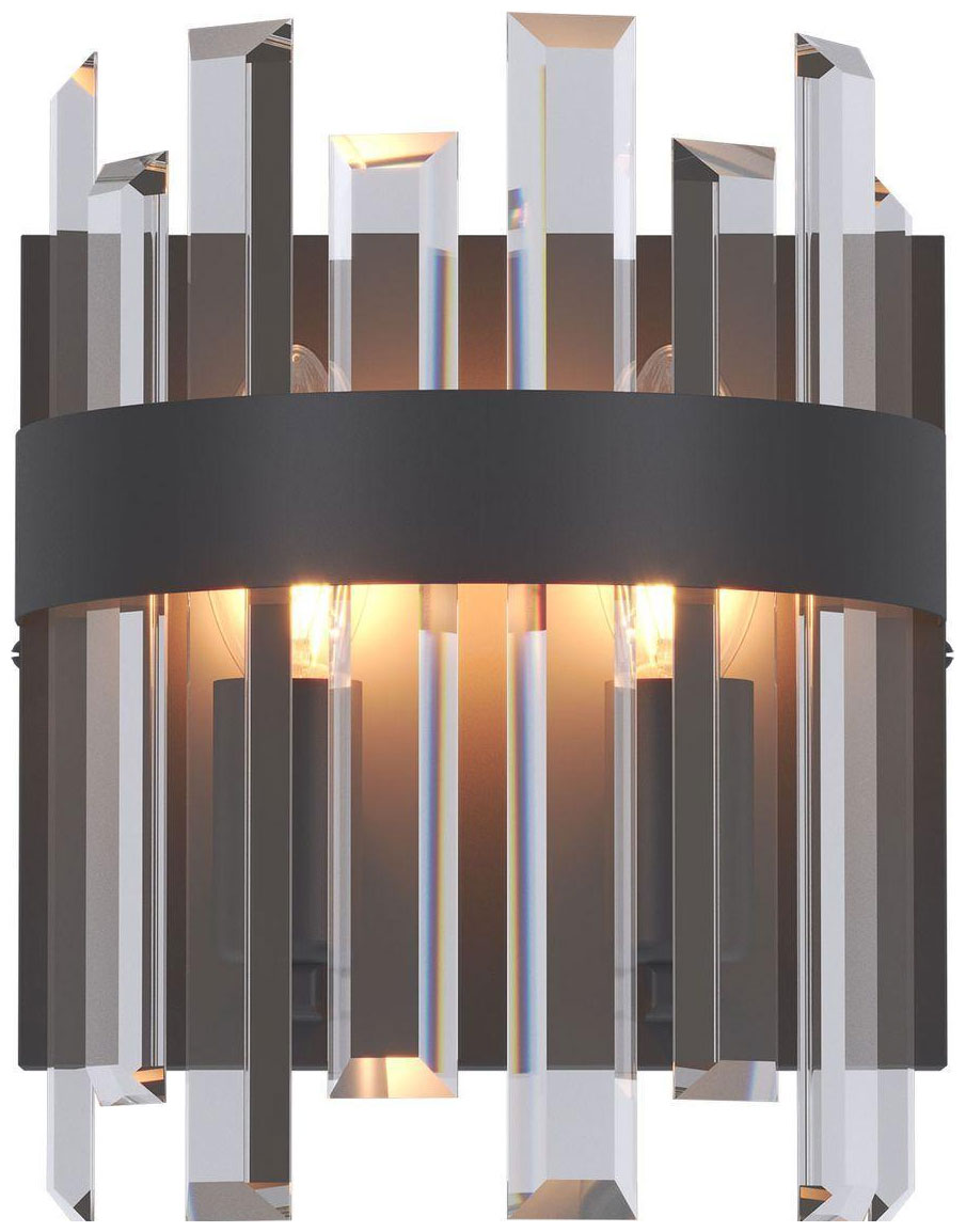 Изображение товара Настенный светильник Lussole Lgo LSP-8714 для модерна IP21 2 лампы черный стекло металл