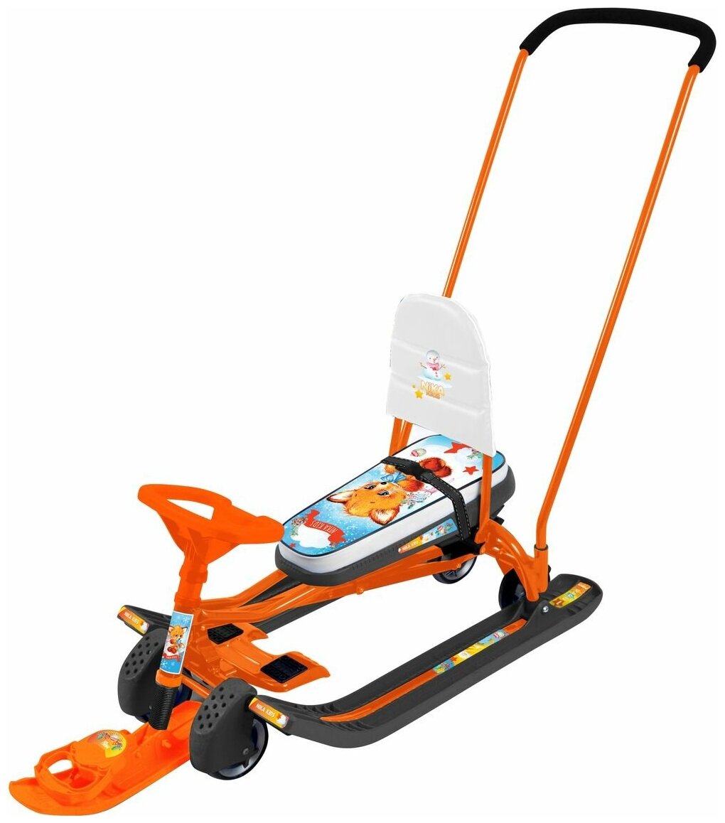 

Снегокат Ника Тимка спорт 6 ТС6 с лисенком, Оранжевый с рисунком