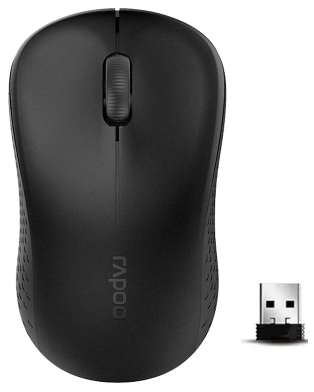 Изображение товара Беспроводная мышь Rapoo M20 Silent черная компактная для правой и левой руки