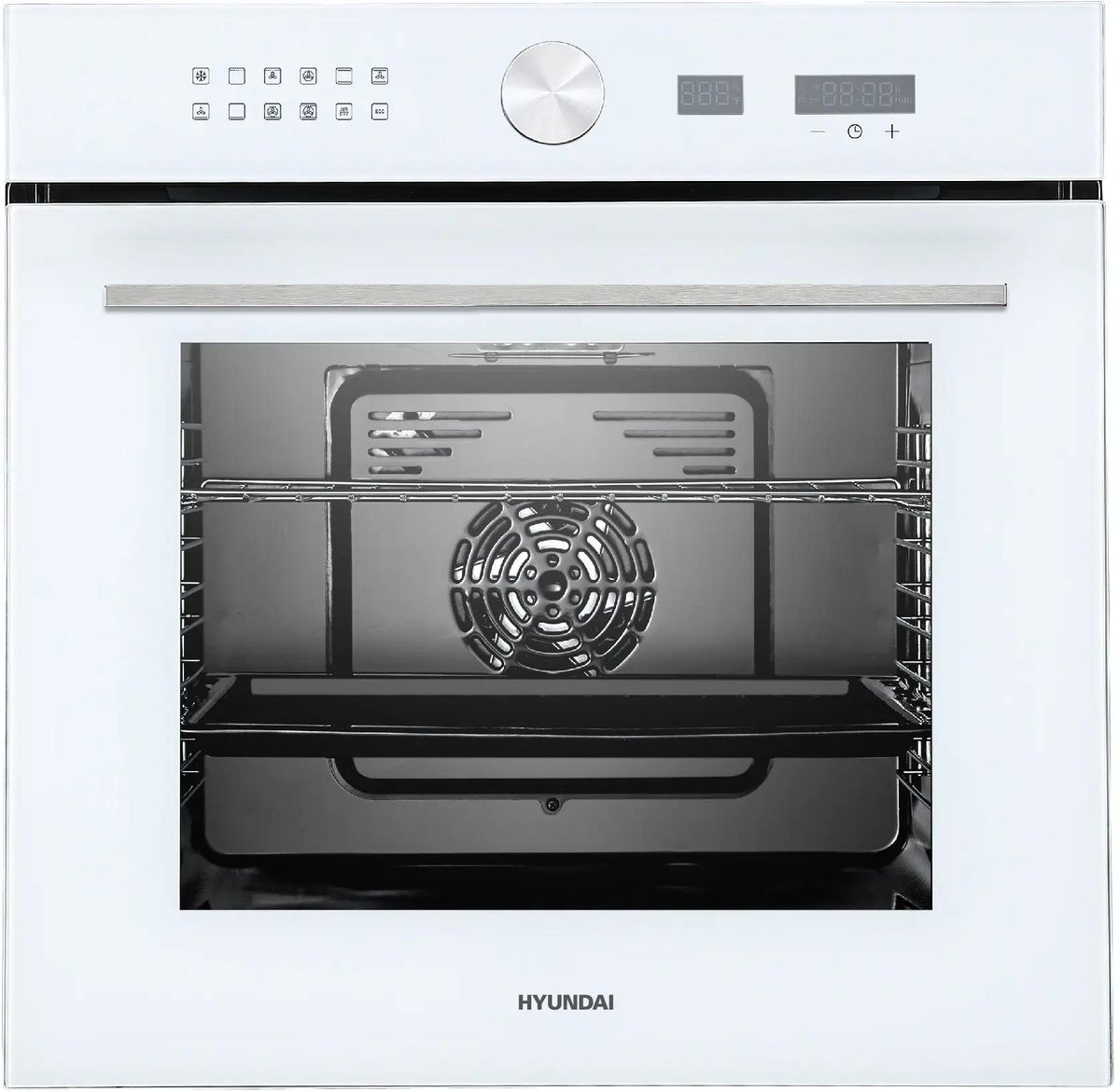 Изображение товара Электрический духовой шкаф Hyundai HEO 6745 WG белое стекло
