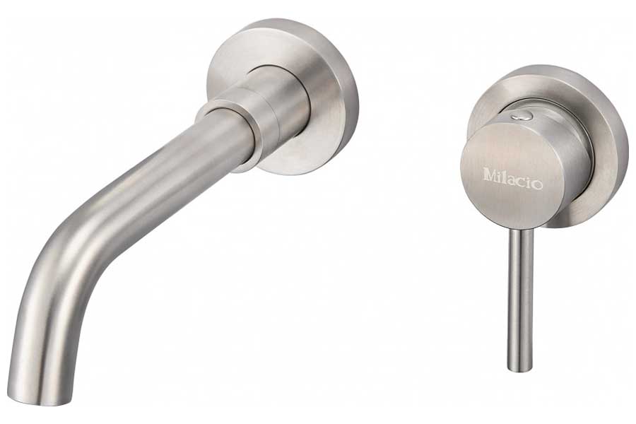Изображение товара Смеситель для раковины Milacio настенный Ultra, нержавеющая сталь (MCU.552.SS)