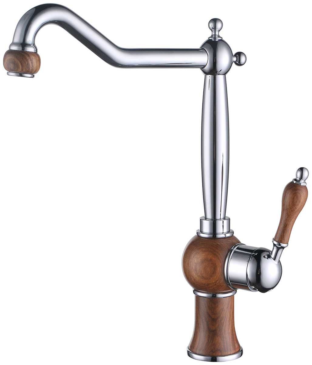 Изображение товара Смеситель для кухонной мойки Kaiser Wood, хромированный дуб