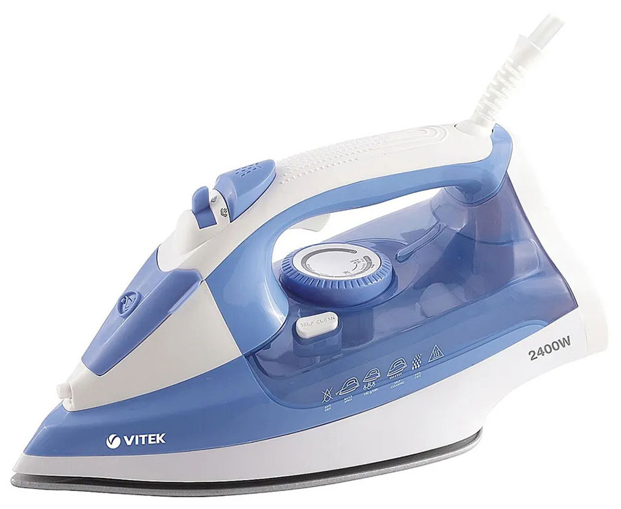 Утюг Vitek VT-8330 2400Вт белый/голубой