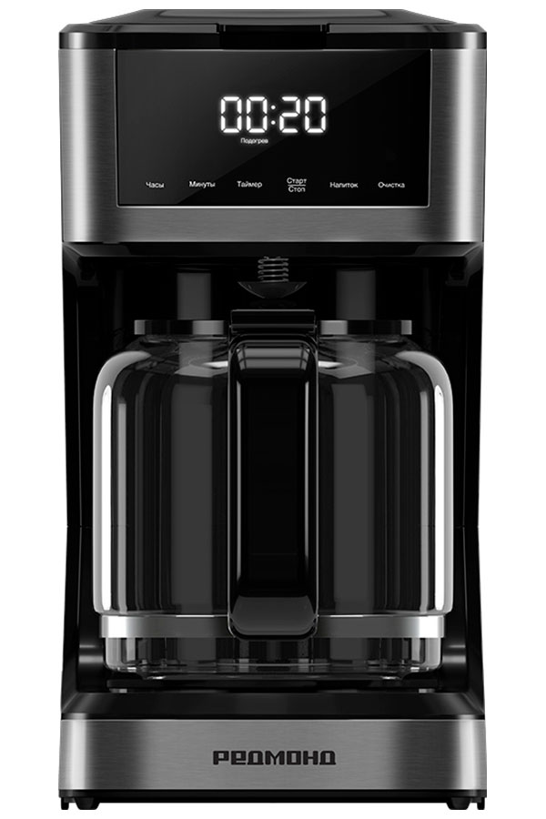 Изображение товара Кофеварка капельная Редмонд CM712 черная с сенсорным управлением и объемом 1.7 л