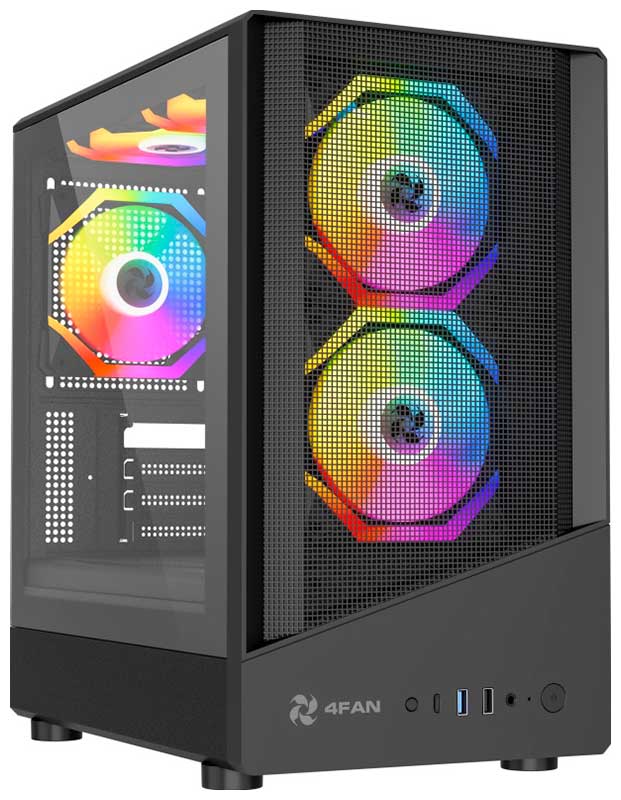 

Компьютерный корпус 4FAN Indigon Black, Черный