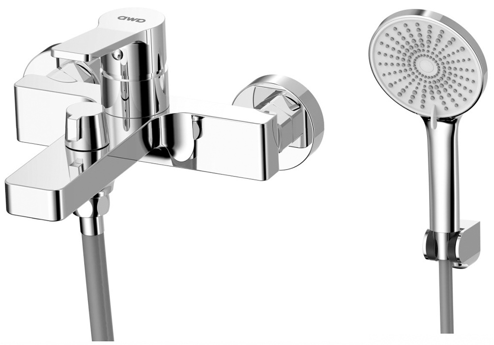 Изображение товара Смеситель для ванны и душа AWP Aurel S0614C с коротким монолитным изливом хром