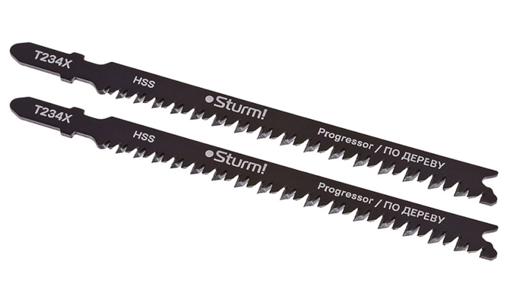 Изображение товара Пилки для лобзика Sturm T234X 2 шт универсальные для древесины пластика