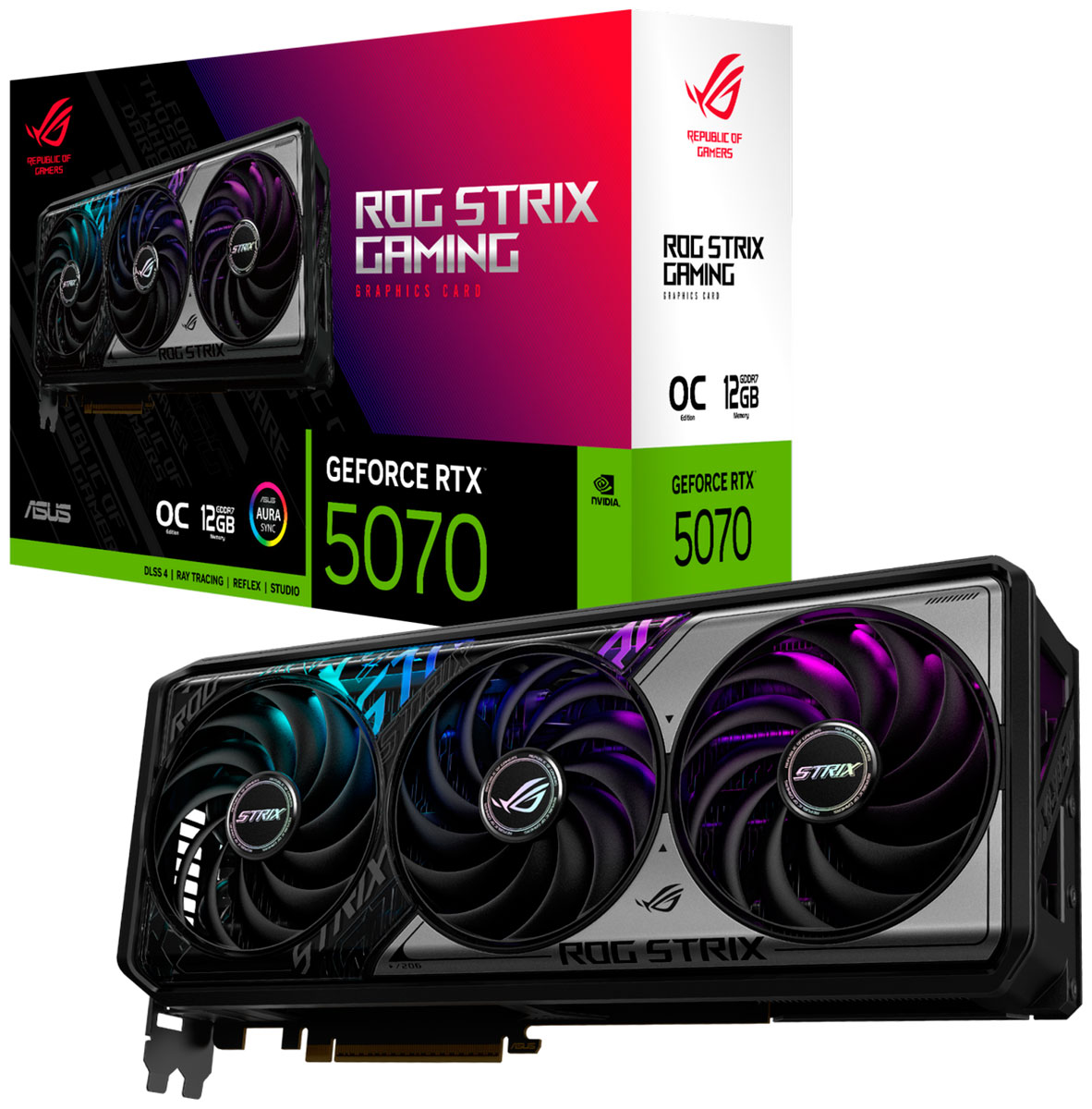 Изображение товара Видеокарта Asus GeForce RTX 5070 ROG STRIX OC 12GB (ROG-STRIX-RTX5070-O12G-GAMING)