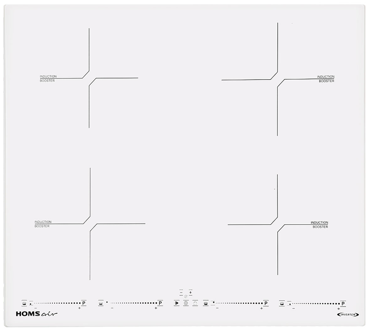 

Электрическая варочная панель Homsair HIC64SWH Inverter, Белый