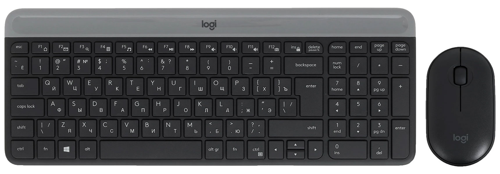 Изображение товара Беспроводной набор клавиатуры и мыши Logitech Slim MK470 Bluetooth USB