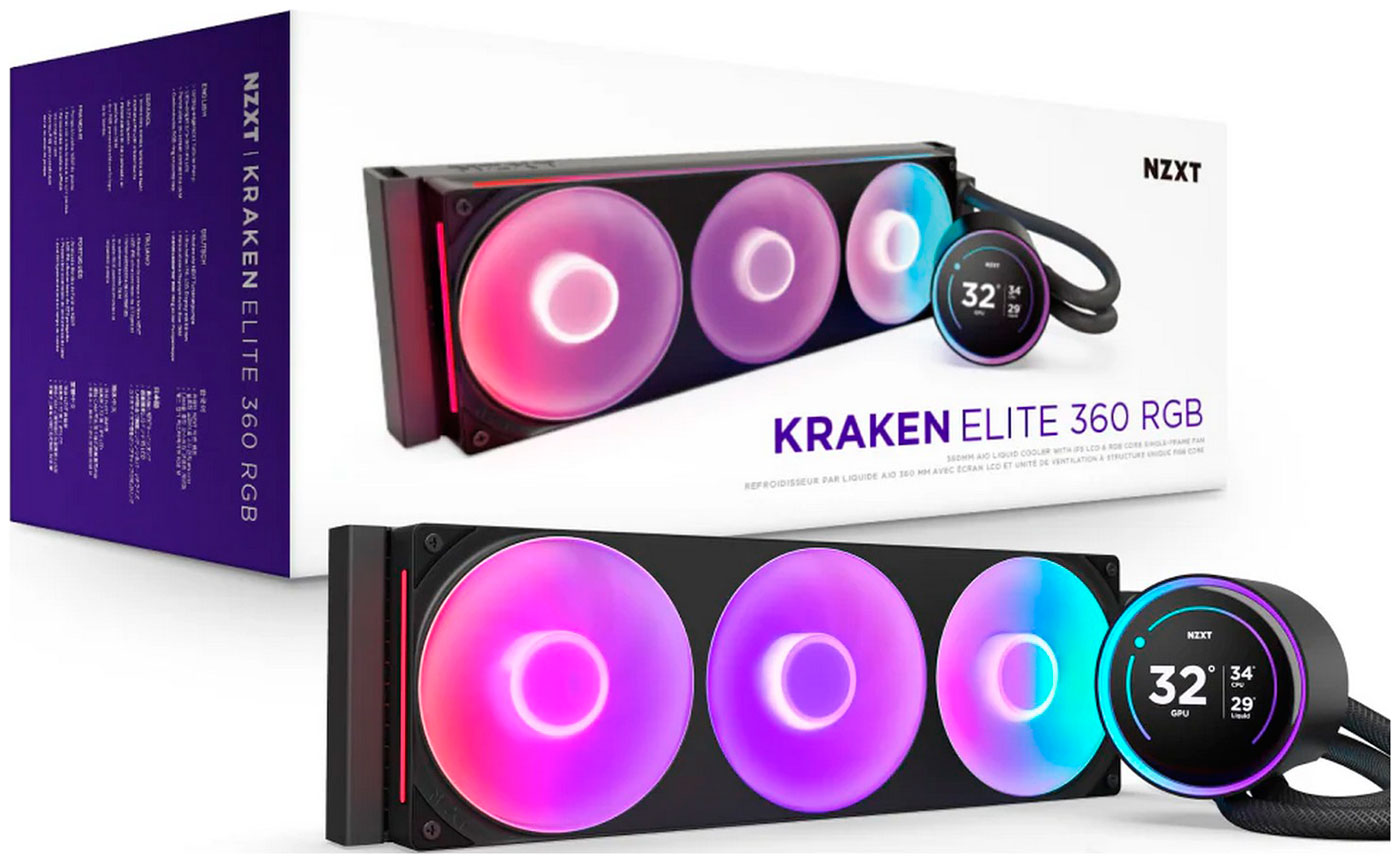 

СЖО для процессоров NZXT Kraken Elite 360 RGB (RL-KR36E-B2)