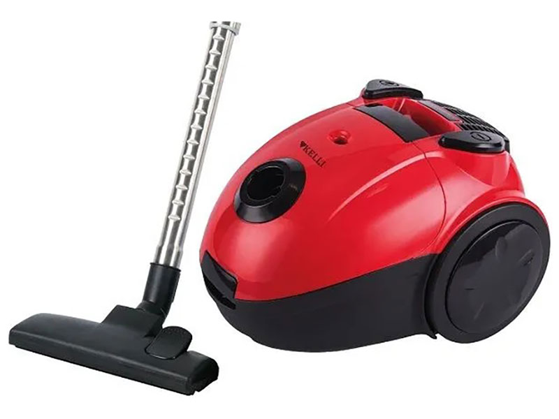 Изображение товара Пылесос Kelli KL-8020 2400 Вт мешковой с насадками вертикальный красный