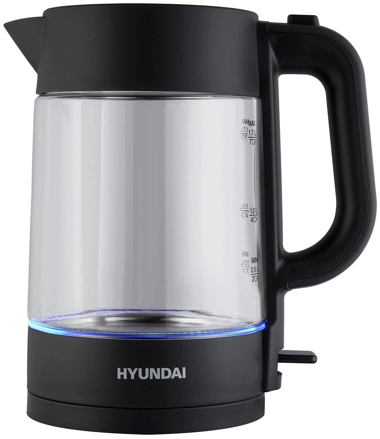 

Чайник электрический Hyundai HYK-G7707, Графит/прозрачный