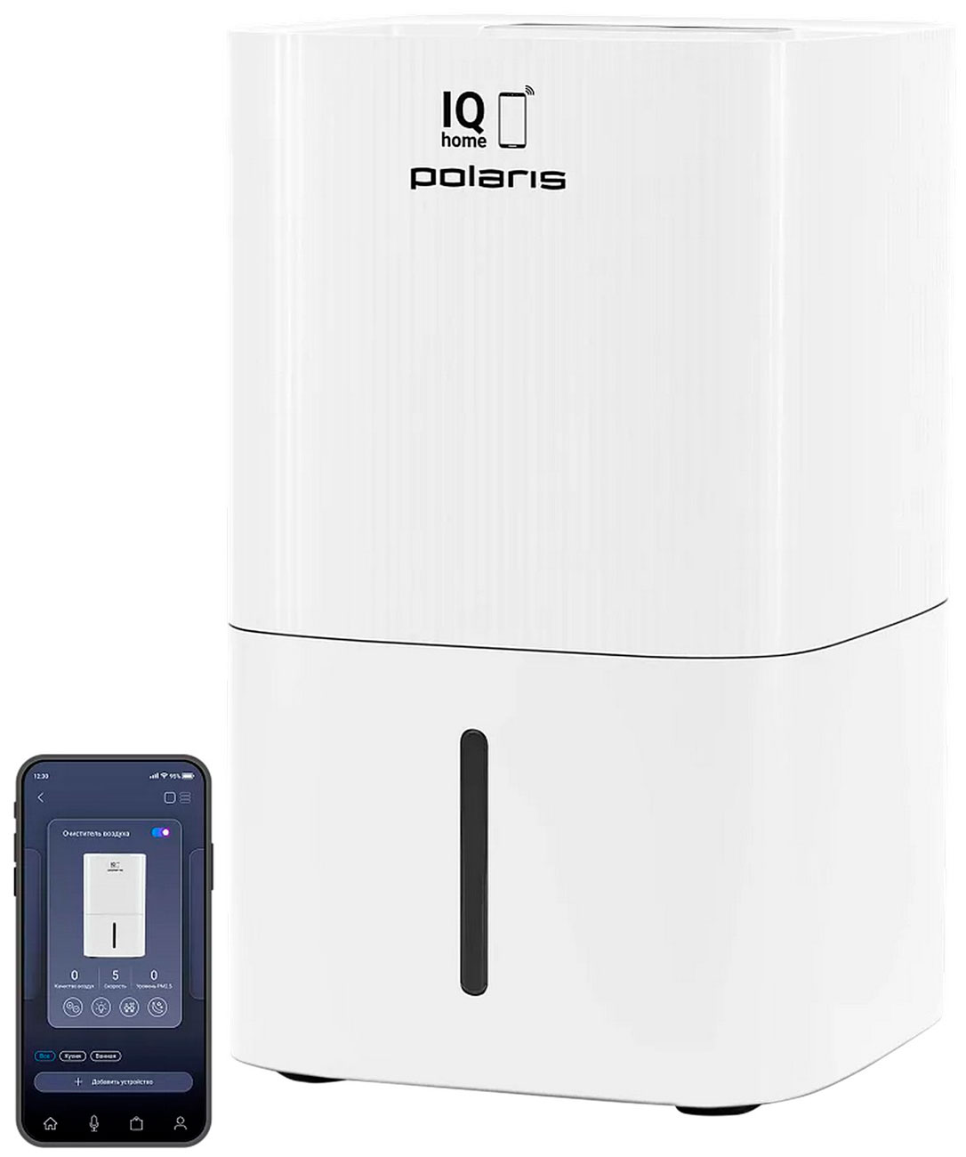 Изображение товара Мойка воздуха Polaris PAW 0804 WIFI IQ Home, белый