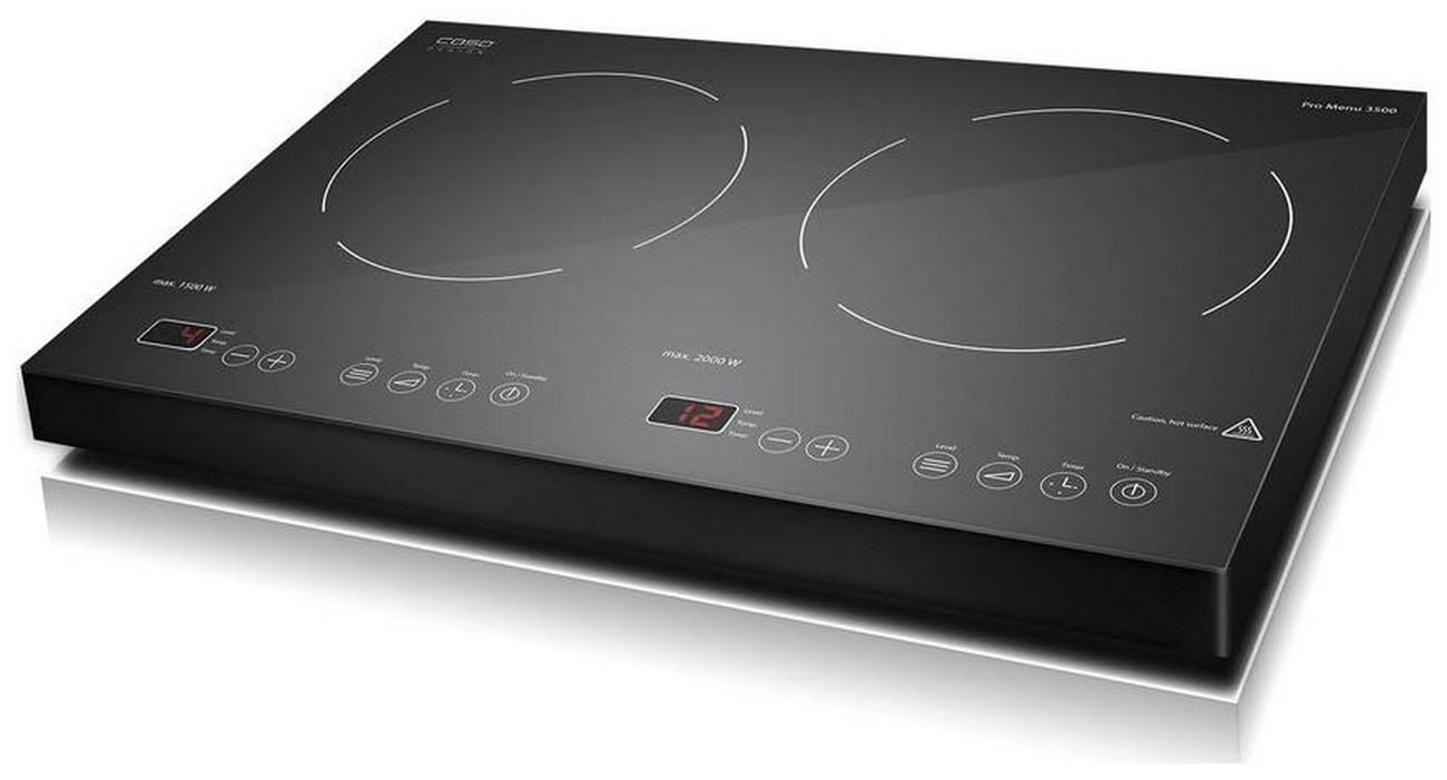 Изображение товара Настольная плита Caso Pro Menu 3500 черная с индукционными конфорками