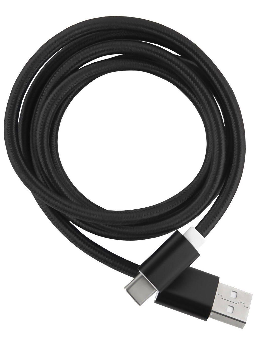 цена Кабель Red Line USB-Type-C 2.0 нейлоновая оплетка, черный