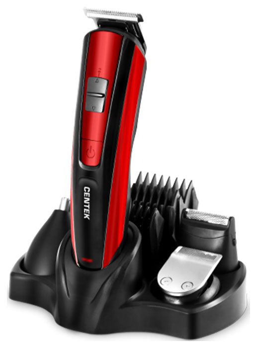 Изображение товара Набор для стрижки волос Centek CT-2133 Red — 8 насадок 3-12 мм, автономная работа