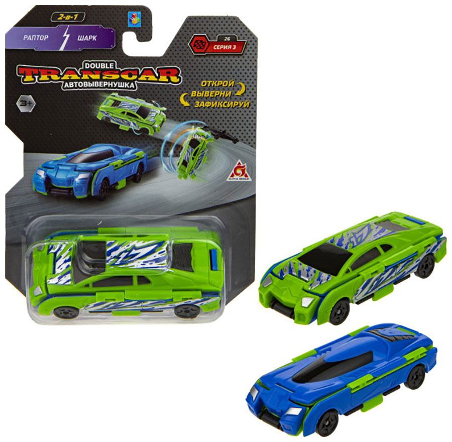 Машинка 1 Toy Раптор 1toy Transcar Double: – Шарк, 8 см, блистер игрушечный транспорт 1 toy transcar double раптор шарк т20794