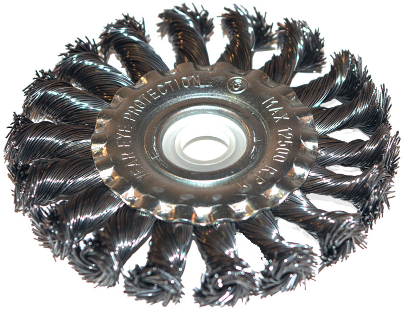 Изображение товара Корщетка-насадка Sturm! 5240701 для УШМ тип "колесо" d=22мм, d=100мм, витая стальная проволока