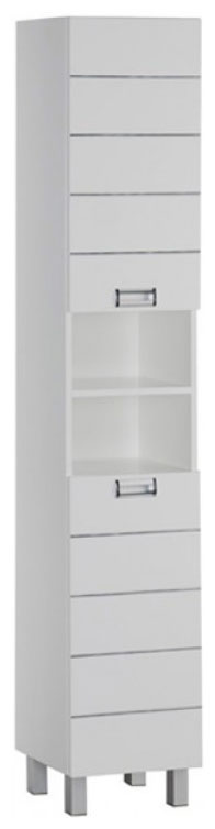 Изображение товара Шкаф-пенал Aquanet Доминика 35 белый в стиле модерн с распашными дверцами