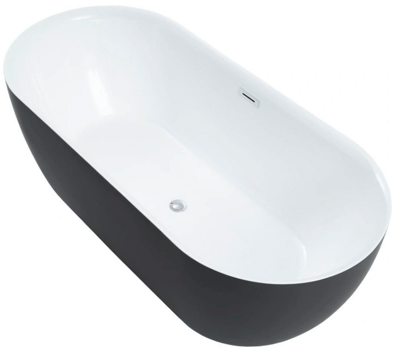 Изображение товара Акриловая ванна Aquanet Delight 170x78 белый/черный (00289723)