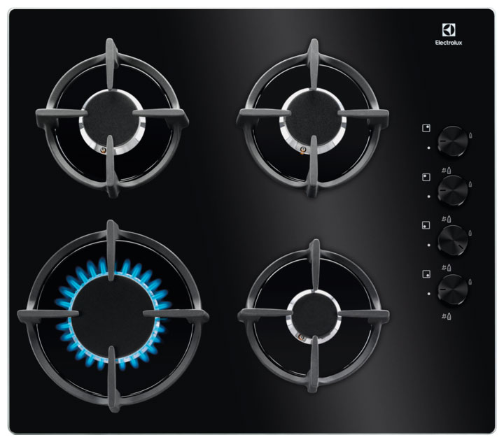 

Газовая варочная панель Electrolux EGG6407K, Черный