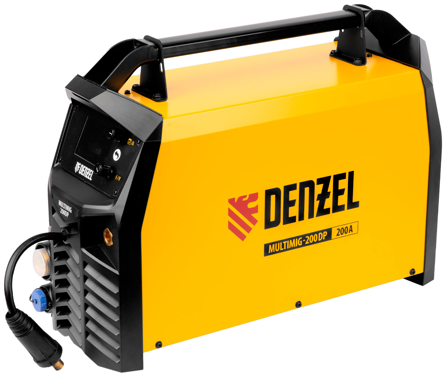 Изображение товара Профессиональный инверторный сварочный аппарат Denzel MultiMIG-200DP Synergy Double Pulse