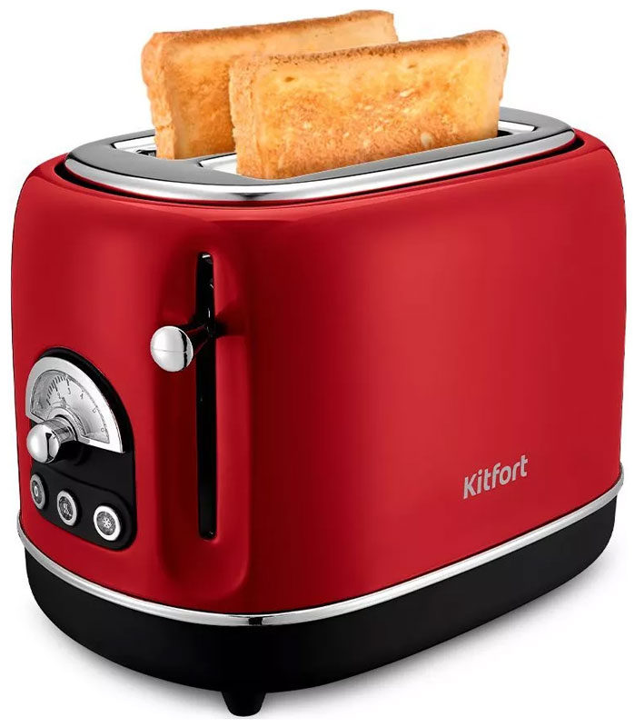 тостер kitfort кт 4004 1 красный черный Тостер Kitfort КТ-4004-1 красный