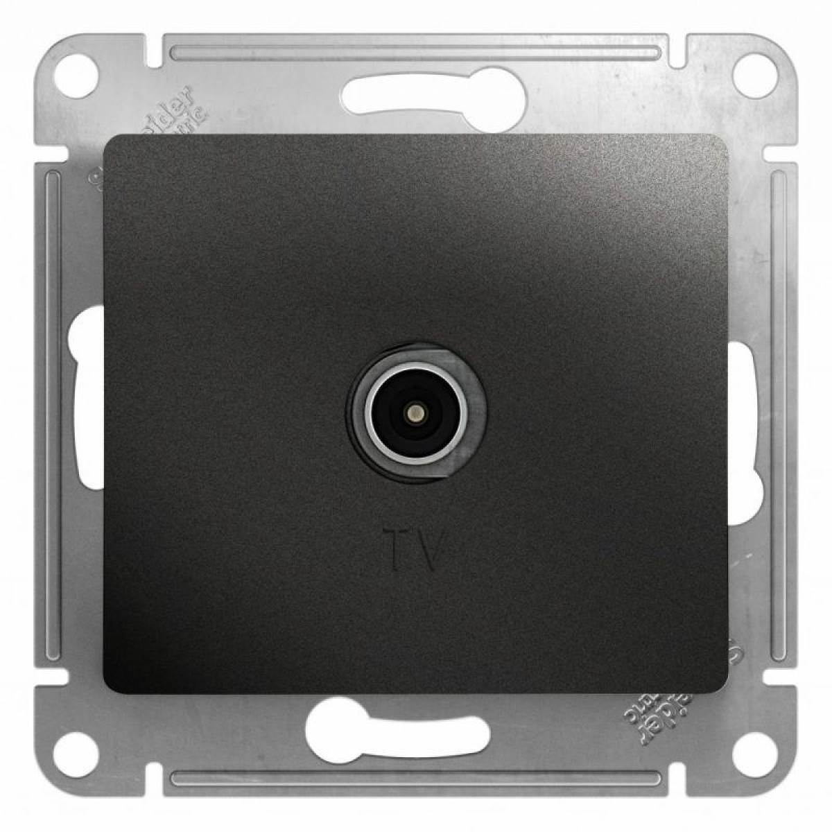 Изображение товара Декоративные рамки и основания для ЭУИ Systeme Electric TV Glossa антрацит