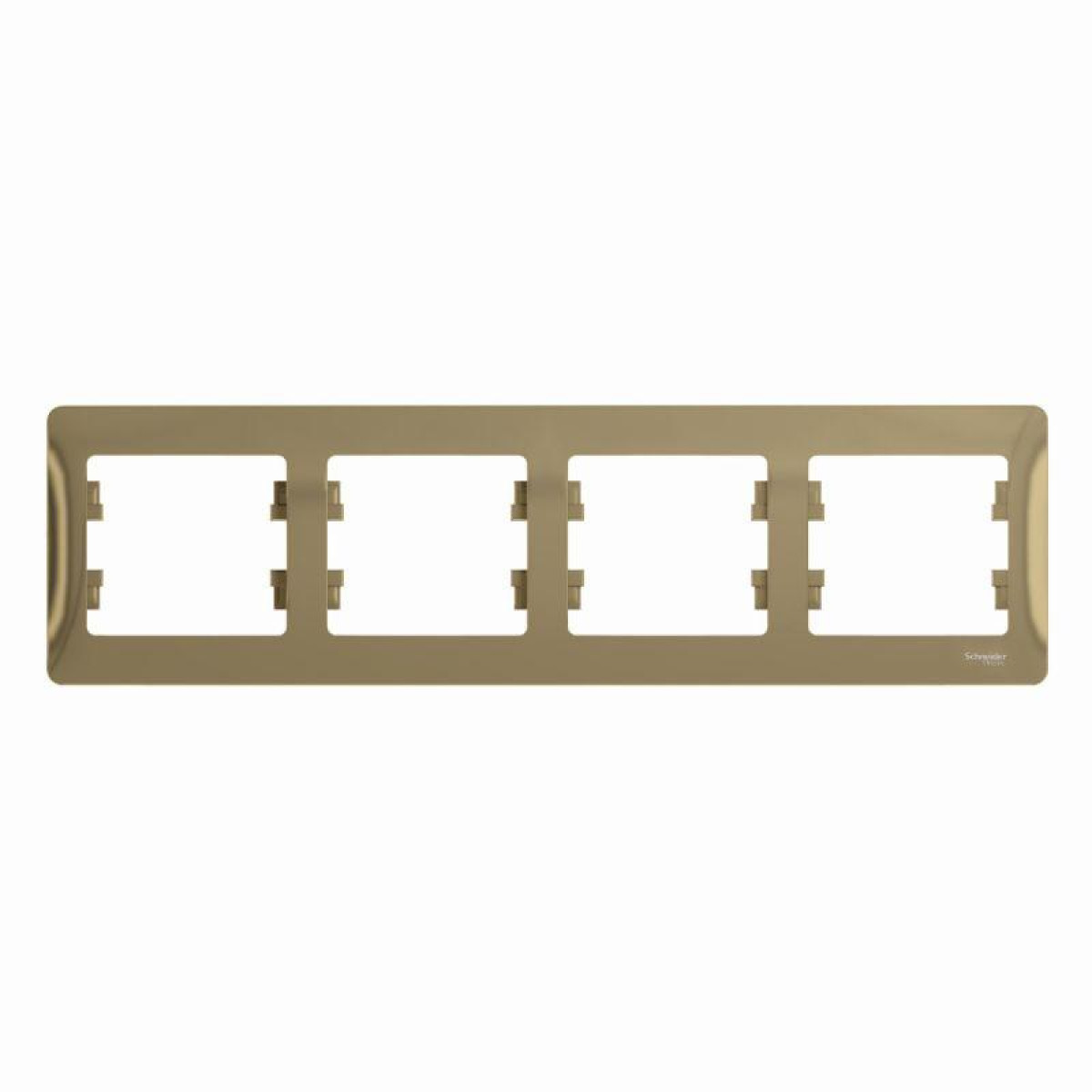 Изображение товара Рамки и основания Systeme Electric Glossa 4-м горизонтальные титан