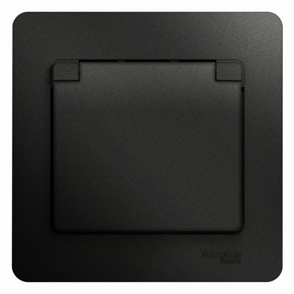 Изображение товара Розетка Systeme Electric Glossa 16А IP20 с заземл ей и защитой антрацит