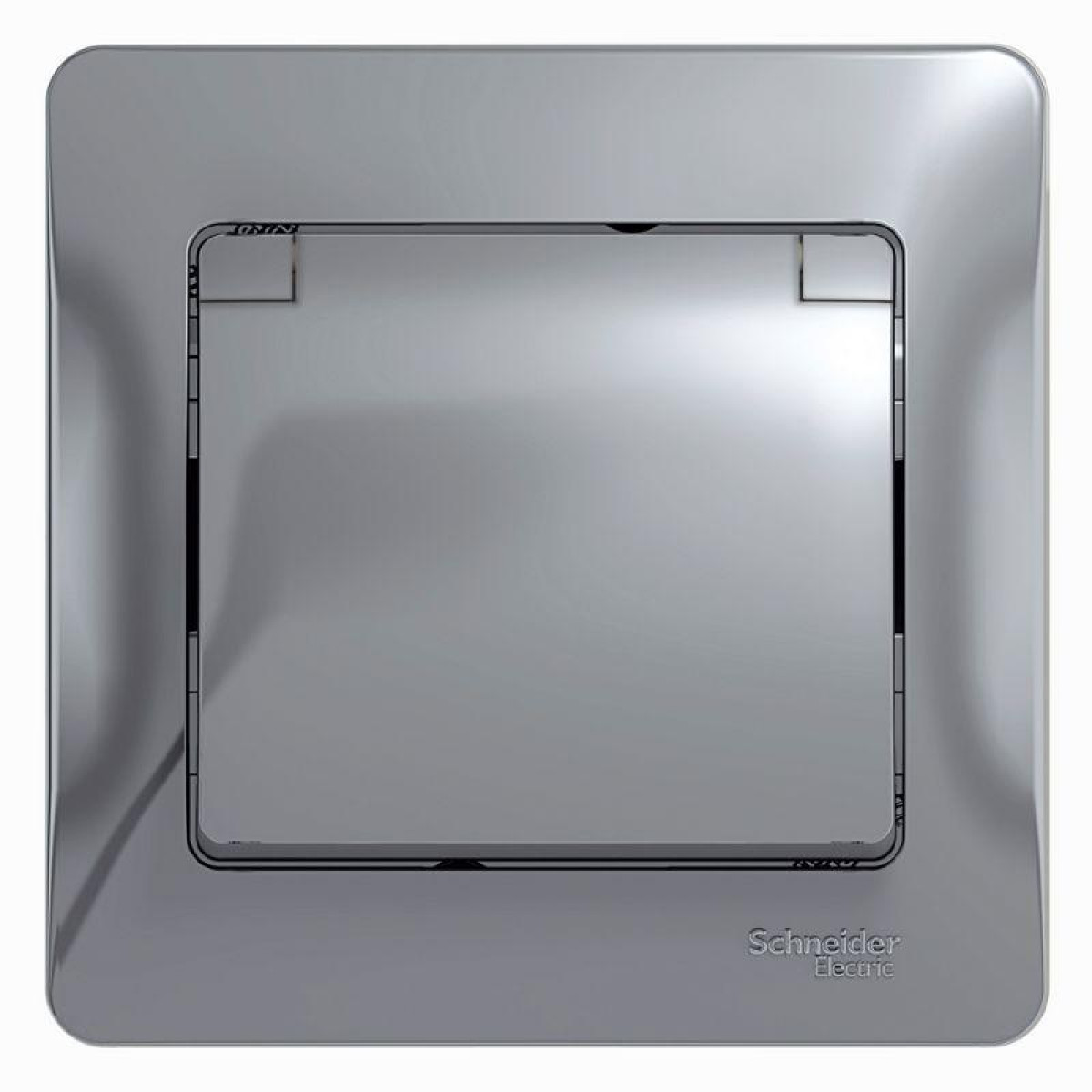 Изображение товара Розетка 16А IP20 с заземлением и шторками, встраиваемая SYSTEME ELECTRIC GLASSA