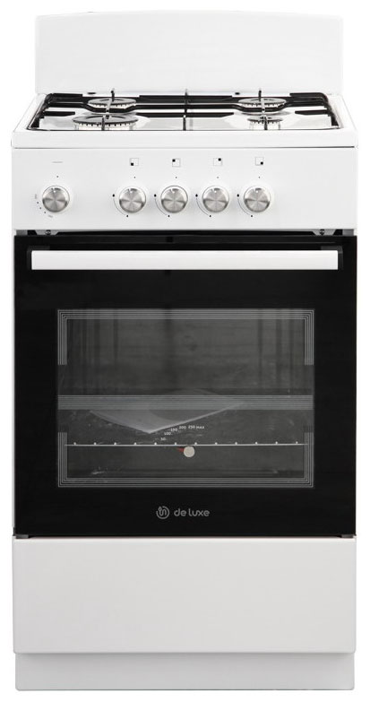 Изображение товара Газовая плита De luxe 5040.48г с 4 конфорками и духовкой 43 л белая