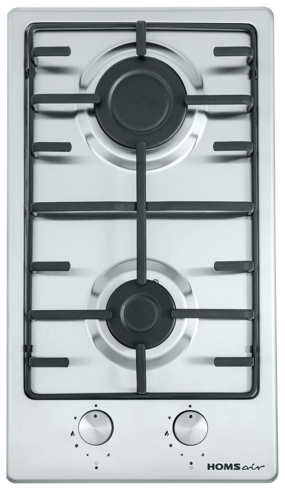 Изображение товара Газовая варочная панель Homsair HGS323S 2 конфорки нержавеющая сталь турция