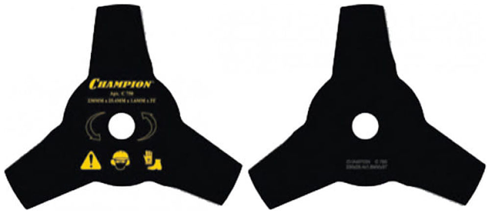 Изображение товара Нож для жесткой травы Champion 3/230/25,4 (тип А) (125R,235R,FS55,80,85,100,120,FR85,350,450) C5100