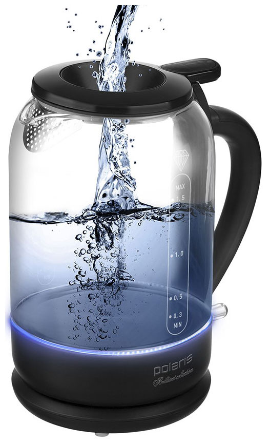 

Чайник электрический Polaris PWK 1753CGL Brilliant Collection, Прозрачный/черный
